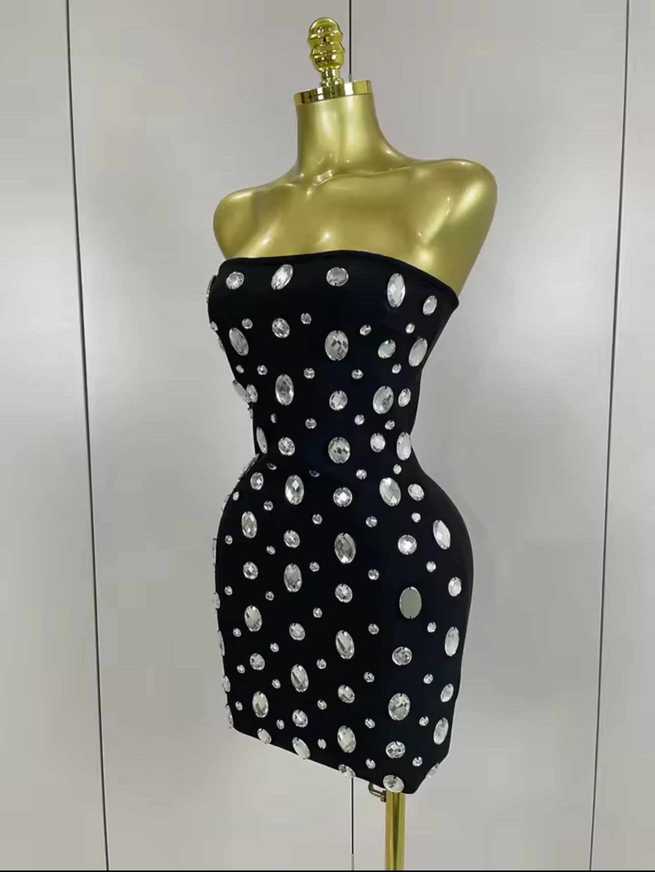 Black Big Bling Dress