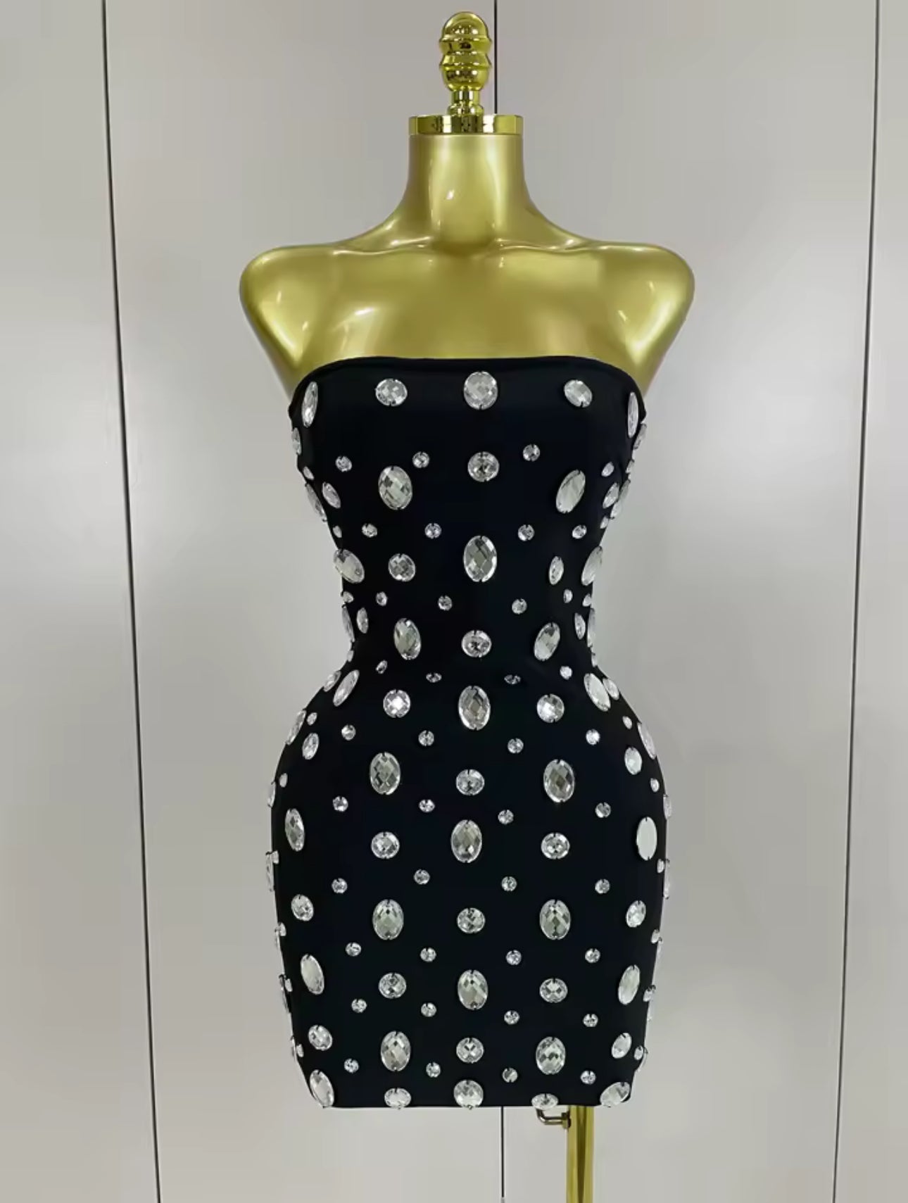 Black Big Bling Dress
