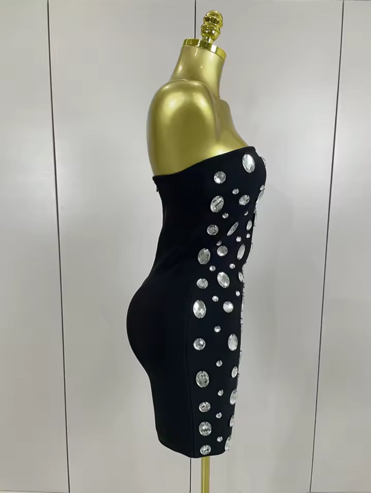 Black Big Bling Dress