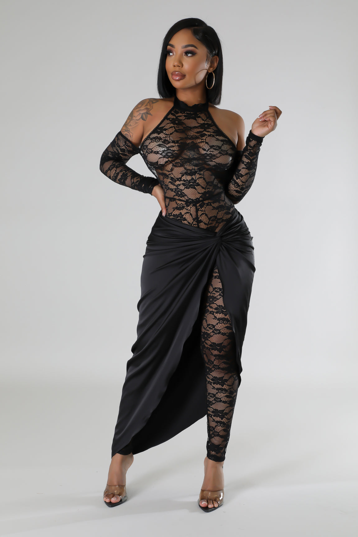 2pcs Switch Ish Up Jumpsuit Set